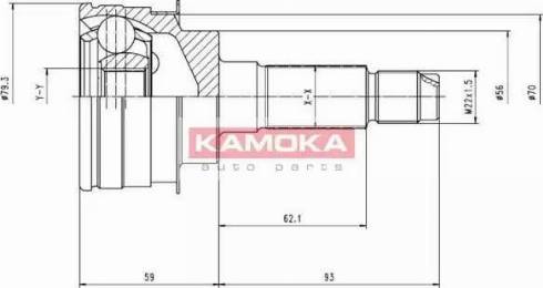 Kamoka 6478 - Шарнірний комплект, ШРУС, приводний вал autozip.com.ua