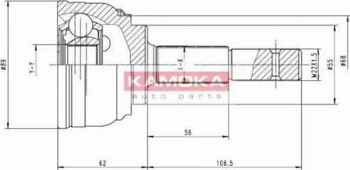 Kamoka 6540 - Шарнірний комплект, ШРУС, приводний вал autozip.com.ua