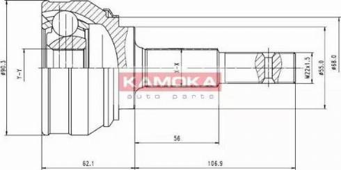 Kamoka 6536 - Шарнірний комплект, ШРУС, приводний вал autozip.com.ua