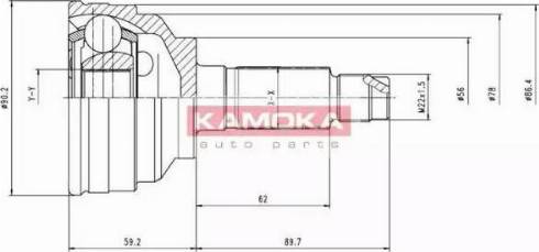 Kamoka 6642 - Шарнірний комплект, ШРУС, приводний вал autozip.com.ua