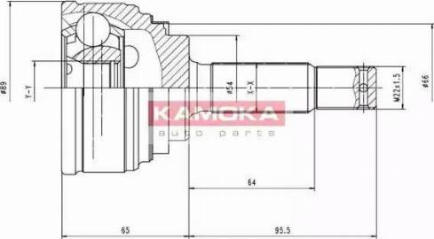 Kamoka 6618 - Шарнірний комплект, ШРУС, приводний вал autozip.com.ua