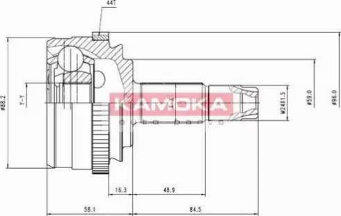 Kamoka 6636 - Шарнір, ШРУС, приводний вал autozip.com.ua