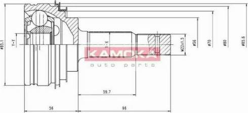 Kamoka 6100 - Шарнірний комплект, ШРУС, приводний вал autozip.com.ua