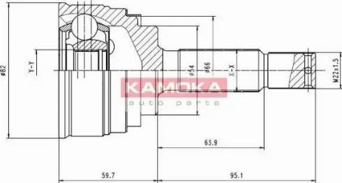 Kamoka 6832 - Шарнірний комплект, ШРУС, приводний вал autozip.com.ua