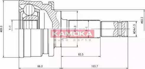 Kamoka 6754 - Шарнірний комплект, ШРУС, приводний вал autozip.com.ua