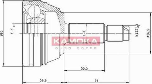 Kamoka 6710 - Шарнірний комплект, ШРУС, приводний вал autozip.com.ua