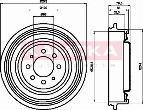 Kamoka 104018 - Гальмівний барабан autozip.com.ua