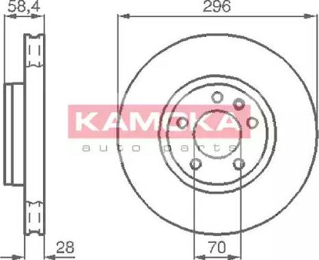 Kamoka 103660 - Гальмівний диск autozip.com.ua