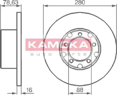 Kamoka 103190 - Гальмівний диск autozip.com.ua