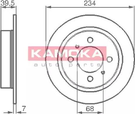 Kamoka 1031580 - Гальмівний диск autozip.com.ua