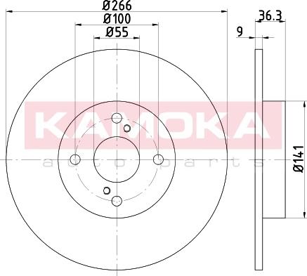 Kamoka 103152 - Гальмівний диск autozip.com.ua