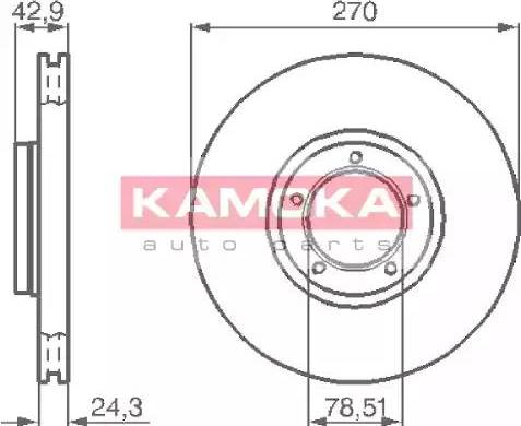 Kamoka 1031698 - Гальмівний диск autozip.com.ua