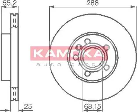 Kamoka 1031692 - Гальмівний диск autozip.com.ua