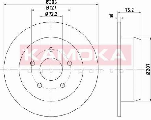 Kamoka 103160 - Гальмівний диск autozip.com.ua