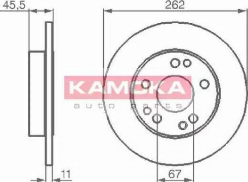 Kamoka 103106 - Гальмівний диск autozip.com.ua