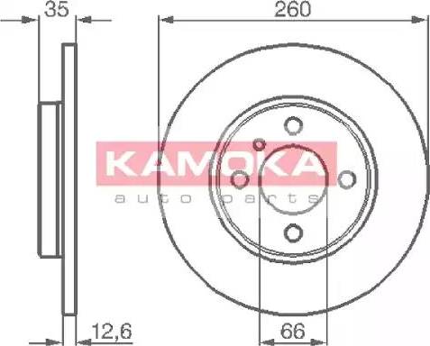 Kamoka 103124 - Гальмівний диск autozip.com.ua