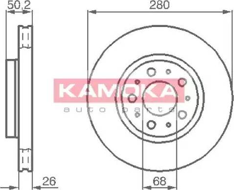 Kamoka 1031210 - Гальмівний диск autozip.com.ua