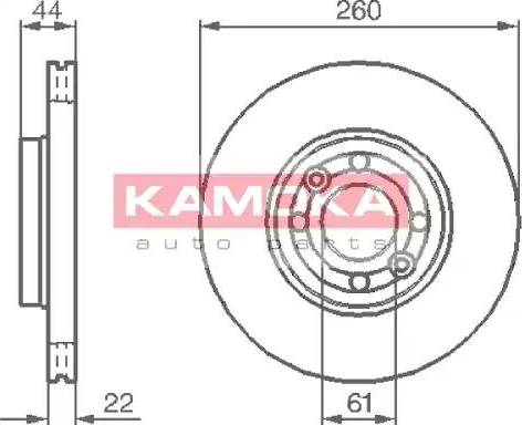 Kamoka 1038534 - Гальмівний диск autozip.com.ua
