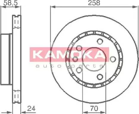 Kamoka 103376 - Гальмівний диск autozip.com.ua