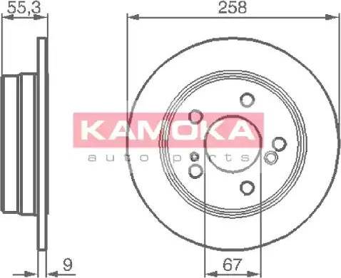 Kamoka 103244 - Гальмівний диск autozip.com.ua
