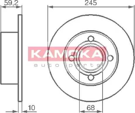 Kamoka 103256 - Гальмівний диск autozip.com.ua