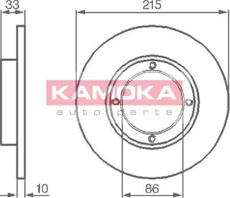 Kamoka 1032196 - Гальмівний диск autozip.com.ua