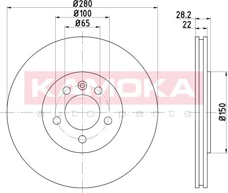 Kamoka 103223 - Гальмівний диск autozip.com.ua