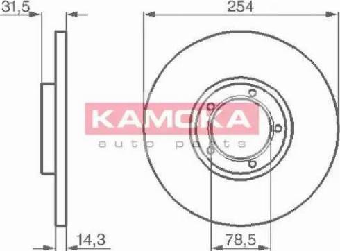 Kamoka 103276 - Гальмівний диск autozip.com.ua
