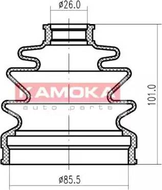 Kamoka 1146956 - Пильник, приводний вал autozip.com.ua