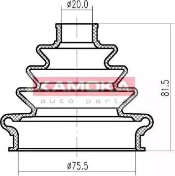 Kamoka 1146632 - Пильник, приводний вал autozip.com.ua