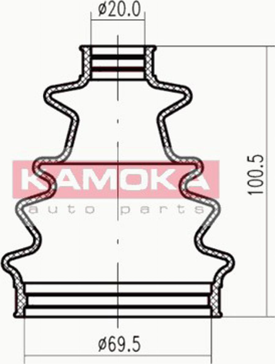 Kamoka 1146348 - Пильник, приводний вал autozip.com.ua