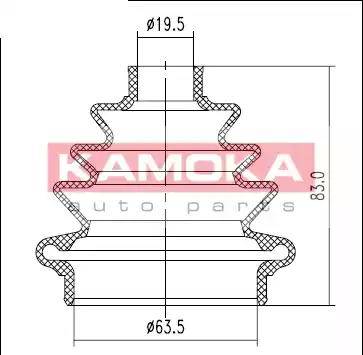 Kamoka 1146258 - Пильник, приводний вал autozip.com.ua