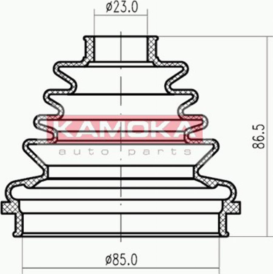 Kamoka 1147094 - Пильник, приводний вал autozip.com.ua