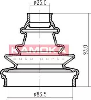 Kamoka 1147036 - Пильник, приводний вал autozip.com.ua
