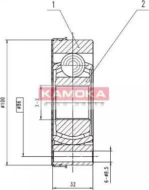 Kamoka 8094 - Шарнір, ШРУС, приводний вал autozip.com.ua