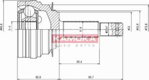 Kamoka 7098 - Шарнірний комплект, ШРУС, приводний вал autozip.com.ua