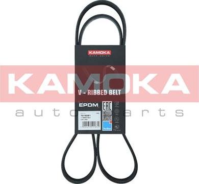 Kamoka 7016091 - Поліклиновий ремінь autozip.com.ua