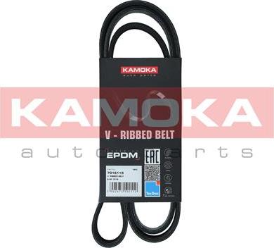 Kamoka 7016119 - Поліклиновий ремінь autozip.com.ua