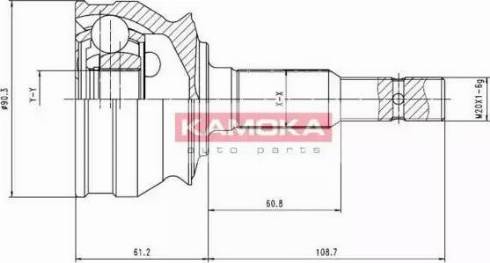 Kamoka 7076 - Шарнір, ШРУС, приводний вал autozip.com.ua