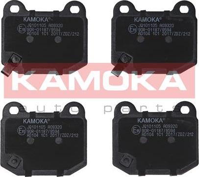 Kamoka JQ101105 - Гальмівні колодки, дискові гальма autozip.com.ua