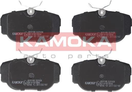 Kamoka JQ101189 - Гальмівні колодки, дискові гальма autozip.com.ua