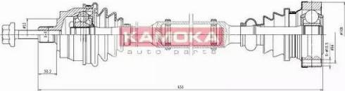 Kamoka VW1138931 - Приводний вал autozip.com.ua