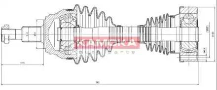 Kamoka VW1138926 - Приводний вал autozip.com.ua