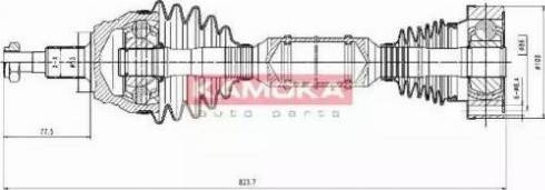 Kamoka VW1138927 - Приводний вал autozip.com.ua