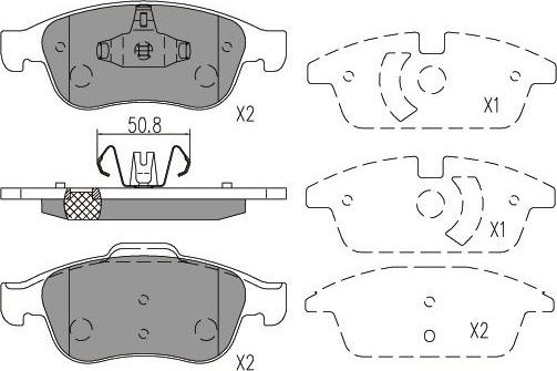 Kavo Parts BP-6639 - Гальмівні колодки, дискові гальма autozip.com.ua