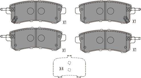 Kavo Parts BP-6628 - Гальмівні колодки, дискові гальма autozip.com.ua