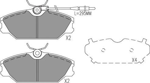 Kavo Parts BP-1025 - Гальмівні колодки, дискові гальма autozip.com.ua