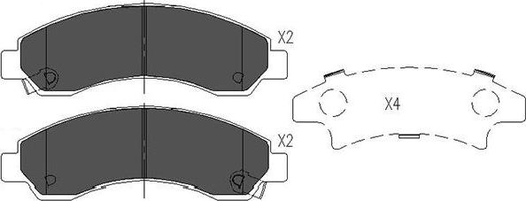 Kavo Parts BP-3520 - Гальмівні колодки, дискові гальма autozip.com.ua