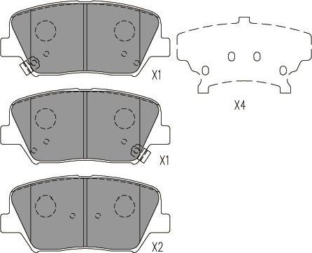 Kavo Parts BP-3059 - Гальмівні колодки, дискові гальма autozip.com.ua