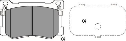 Kavo Parts BP-3057 - Гальмівні колодки, дискові гальма autozip.com.ua